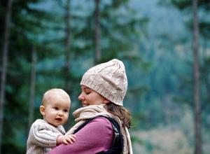 mother hold baby