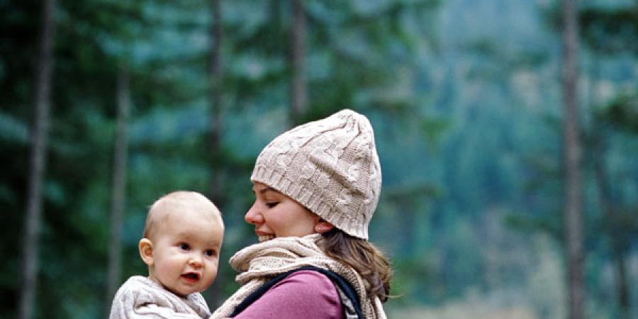 mother hold baby